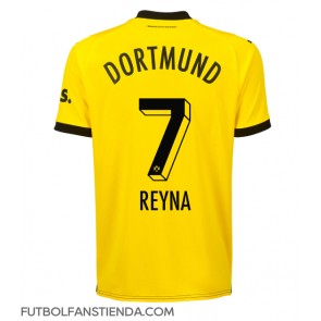 Borussia Dortmund Giovanni Reyna #7 Primera Equipación 2023-24 Manga Corta